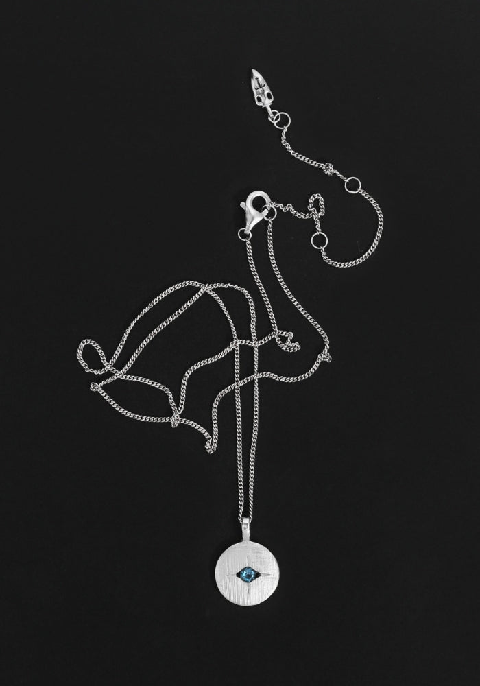TEMPLE OF THE SUN Mavi Eye Necklace Silver