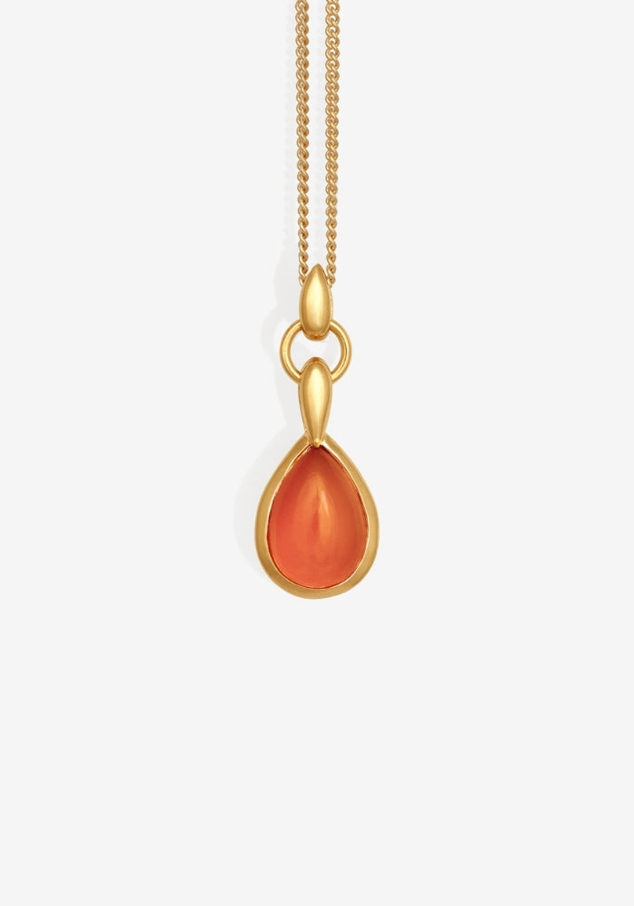 TEMPLE OF THE SUN Mirren Necklace Carnelian Gold