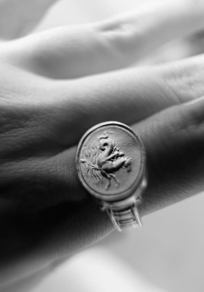 TEMPLE OF THE SUN Poseidon Ring Silver