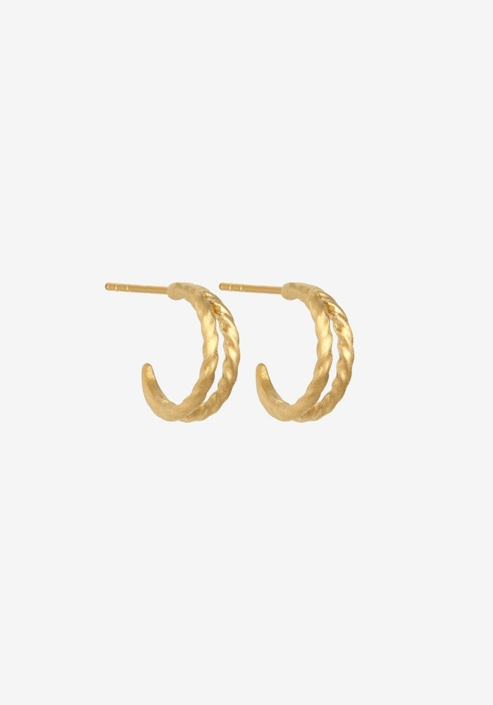 TEMPLE OF THE SUN Priam Split Hoops Gold