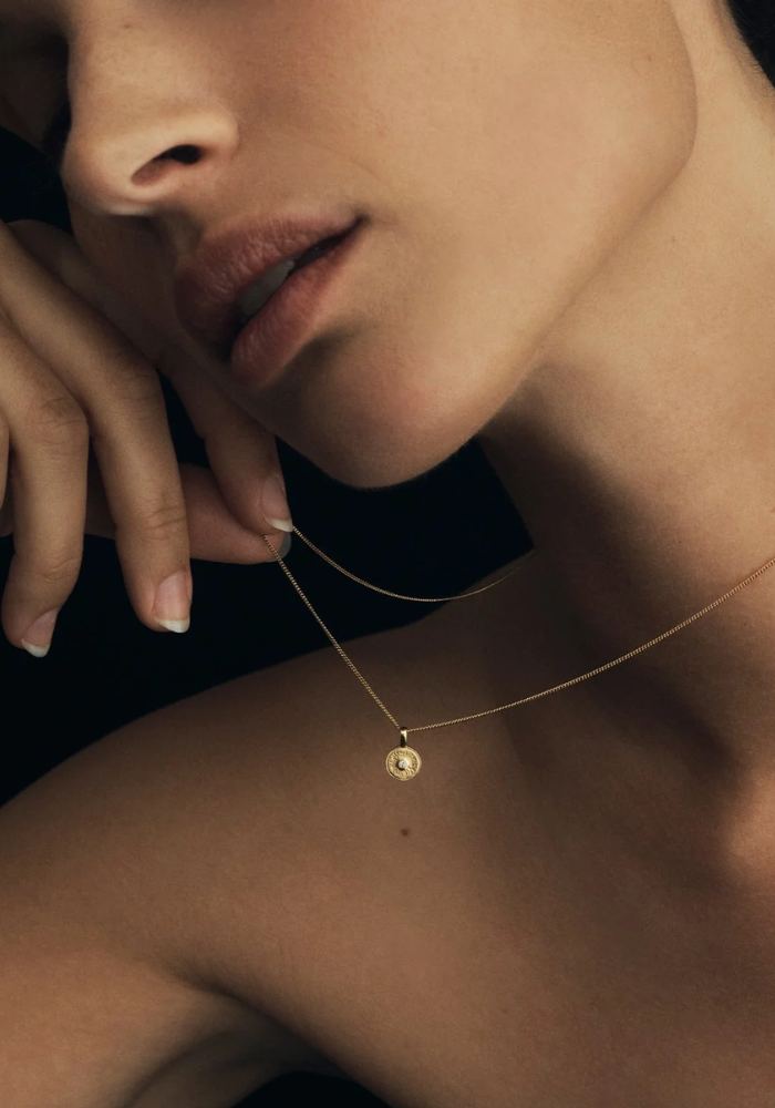 TEMPLE OF THE SUN Mina Necklace Diamond Gold