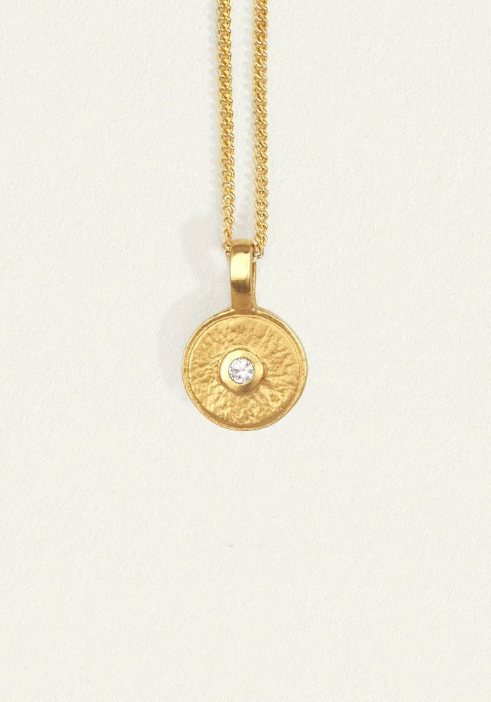 TEMPLE OF THE SUN Mina Necklace Diamond Gold