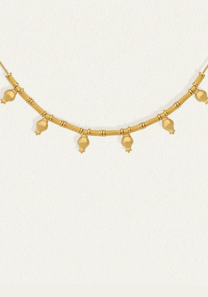 Pomegranate Statement Necklace - Gold
