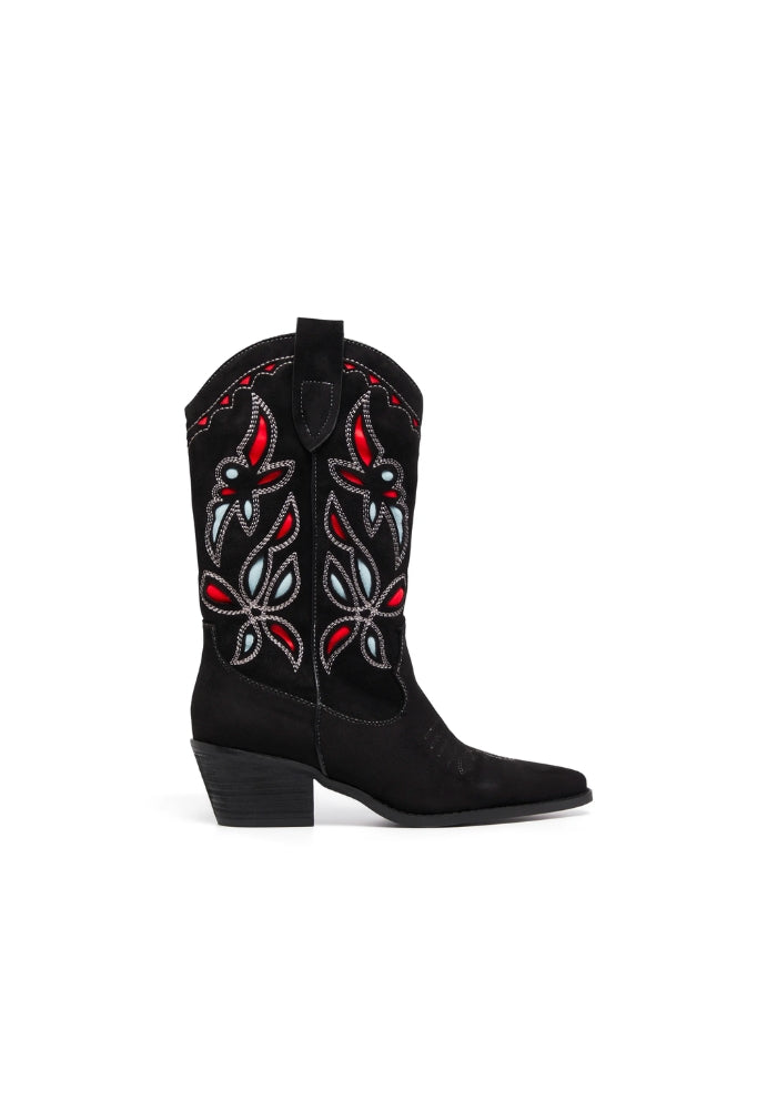 THERAPY Miley Cowboy Boot Black