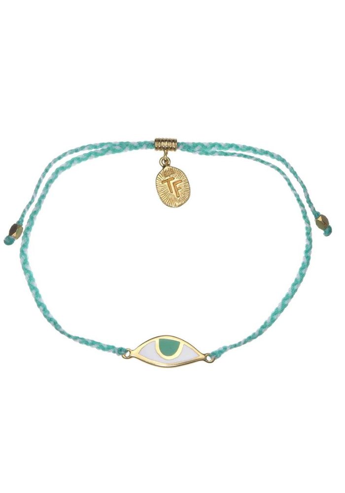 Tiger Frame Eye Protection Bracelet- Aqua/Cream