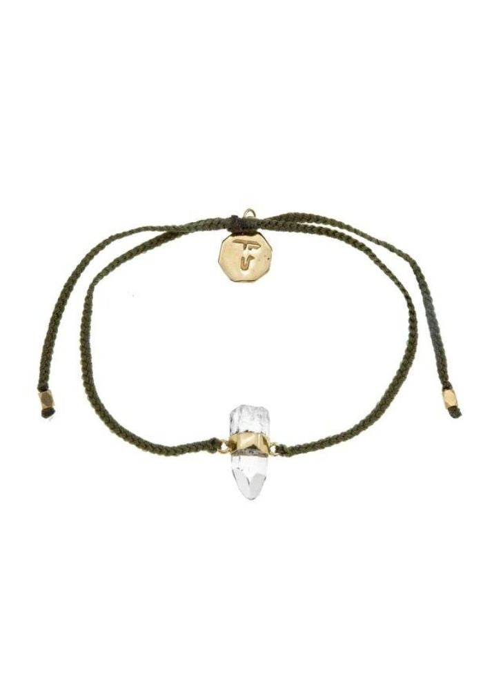 Gold Olive Green Cord- Quartz