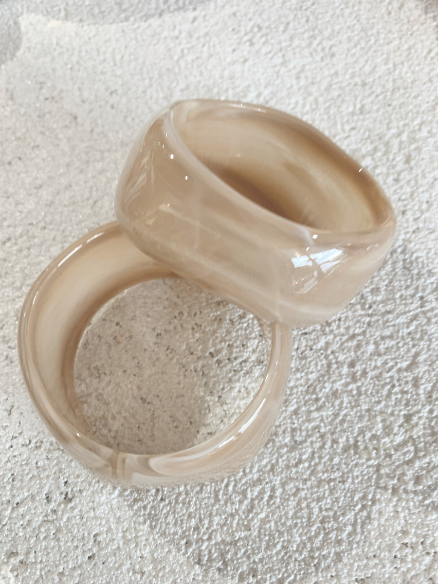 Rounded Natural Resin Bangle