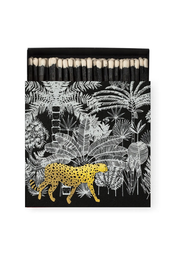 ARCHIVIST GALLERY Black Cheetah in Jungle - Square Matchbox