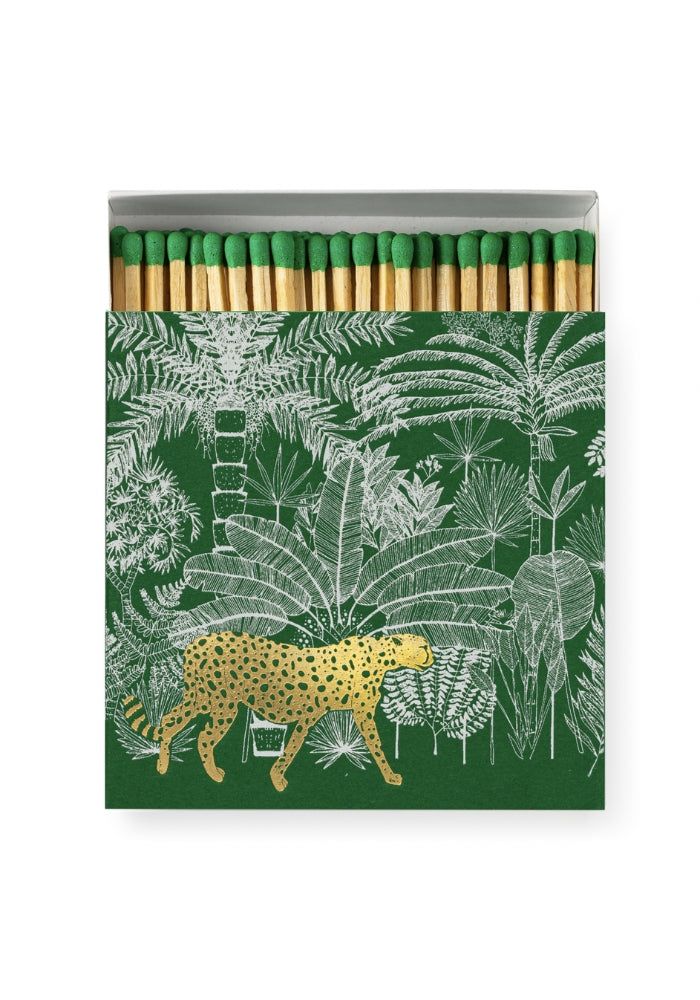 ARCHIVIST GALLERY  Green Cheetah In Jungle  - Square Matchbox