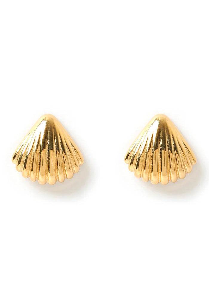 ARMS OF EVE JEWELLERY Pearla Gold Shell Earrings