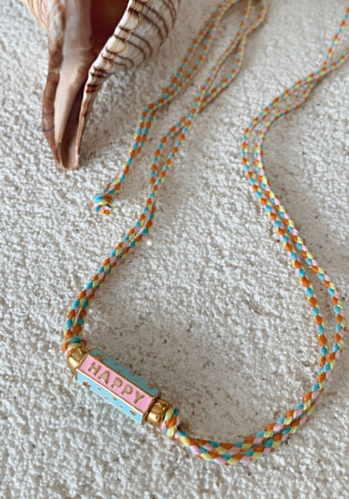 Amour Braided Rope Necklace - Lemon
