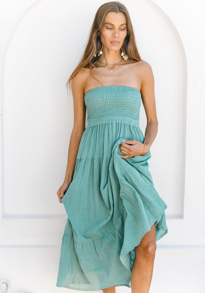 CABO Leilani Cutout Dress - Sea Green