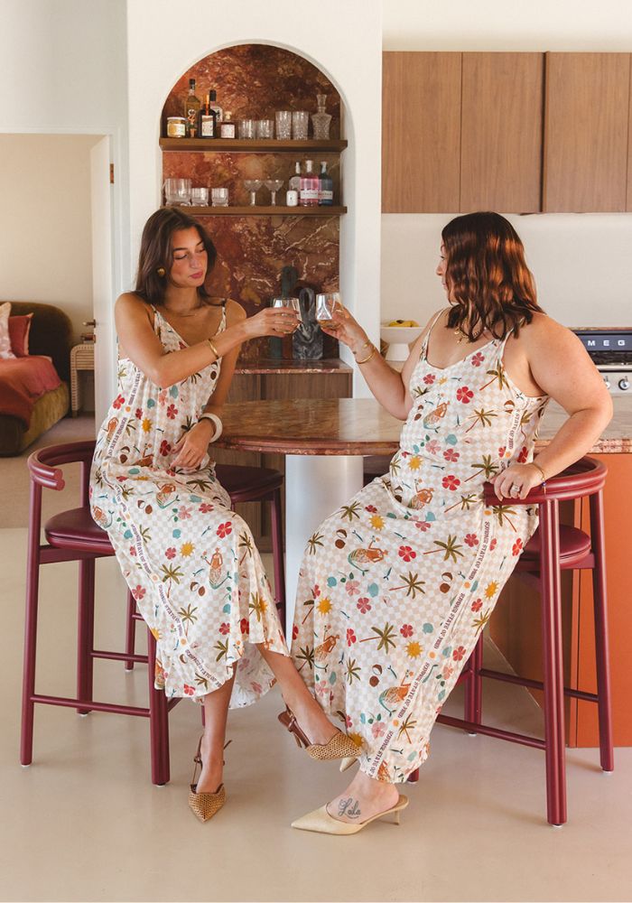 CABO SUMMER STATE OF MIND Summer Club Strappy Maxi Dress