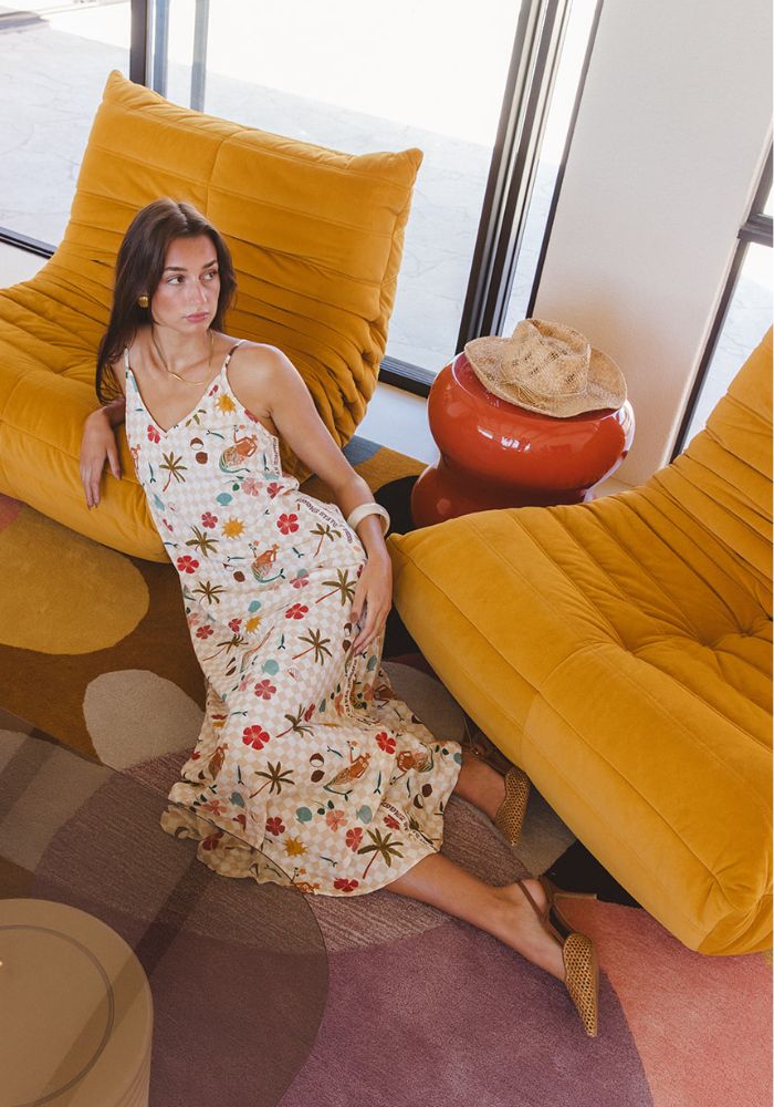 CABO SUMMER STATE OF MIND Summer Club Strappy Maxi Dress