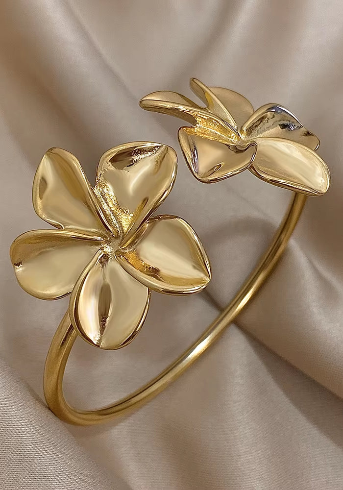 Frangipani Gold Cuff