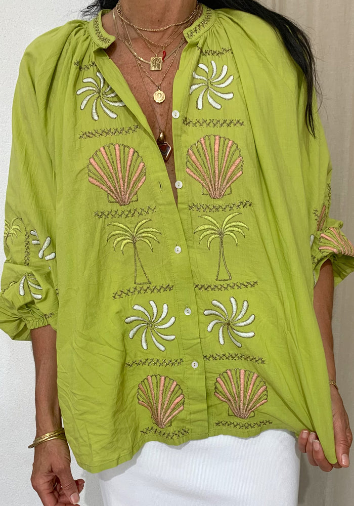 isla sol tropis beach blouse