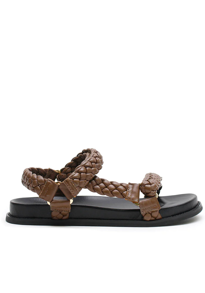 Elke Braided Sandal - Walnut