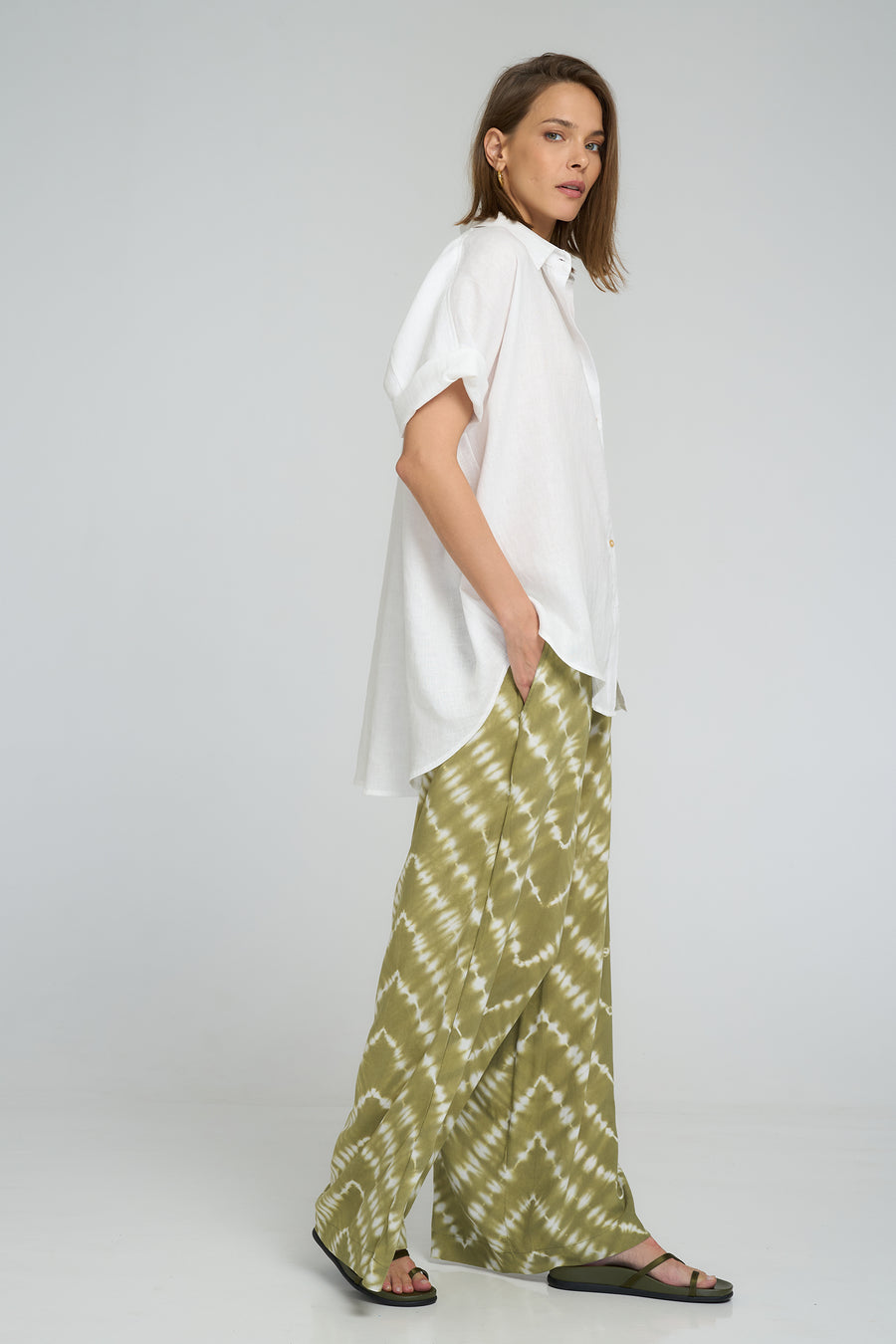 Flynn Pant Celestial Tie Dye - Matcha