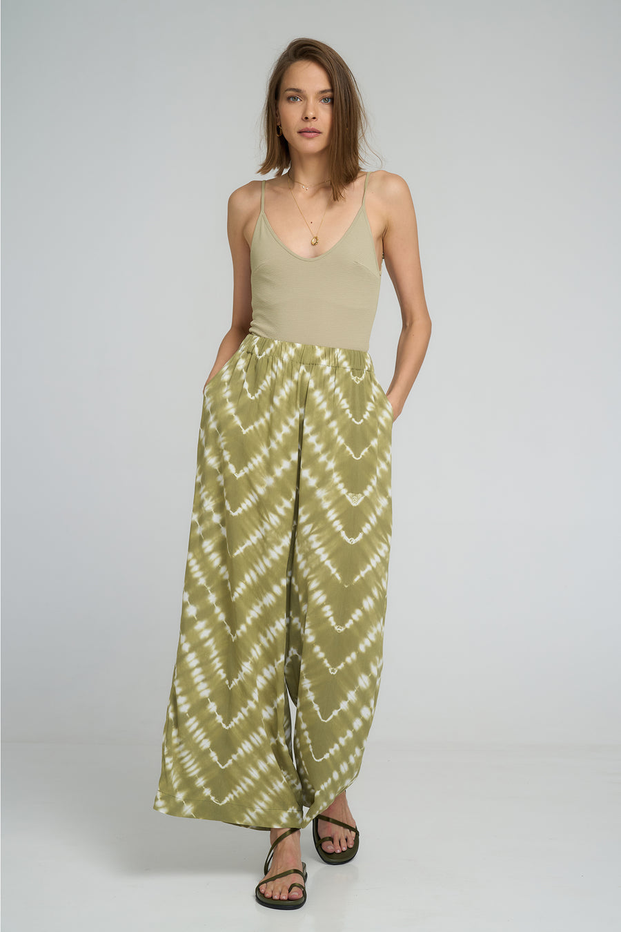 Flynn Pant Celestial Tie Dye - Matcha