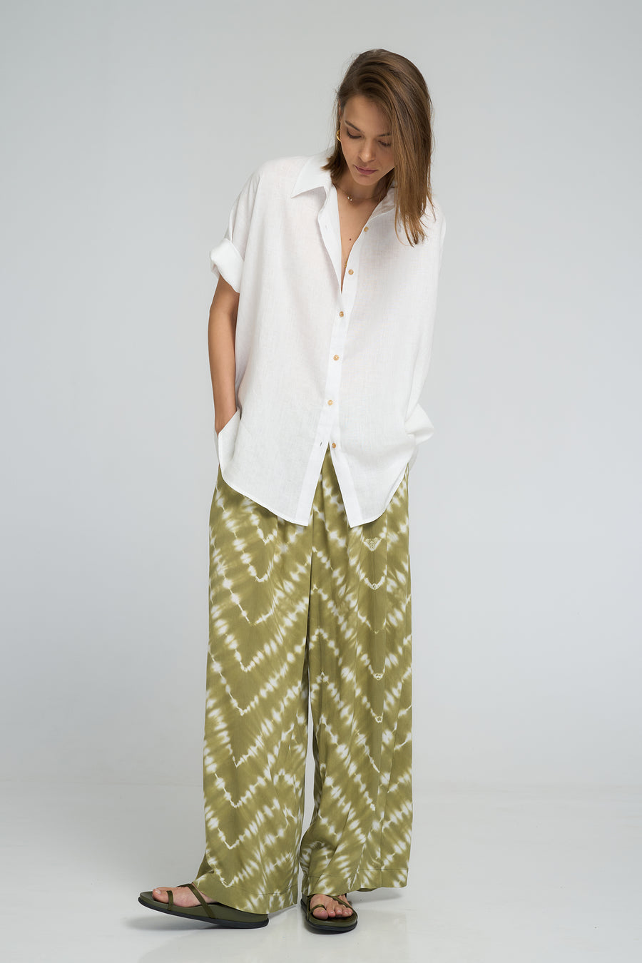 Flynn Pant Celestial Tie Dye - Matcha