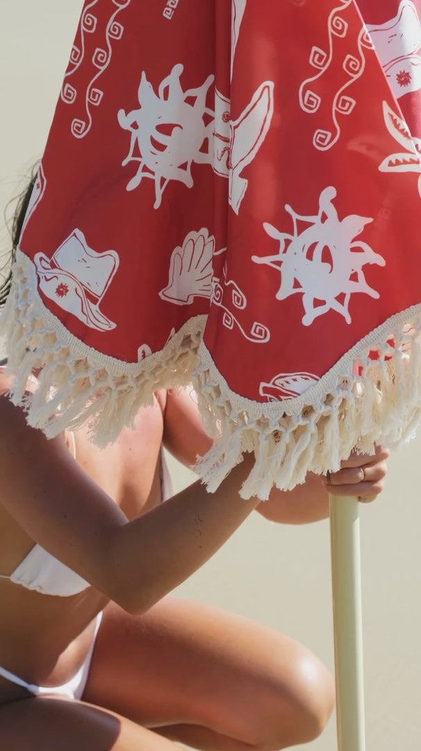 WINNIE RAE Coastal Cowgirl Beach Umbrella