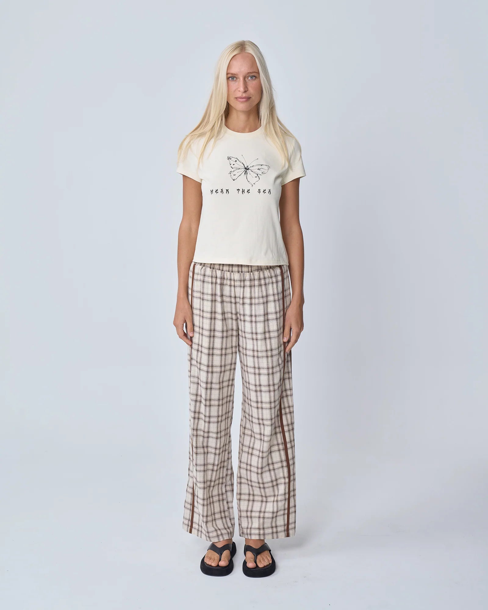 Racer Brown Plaid Pant