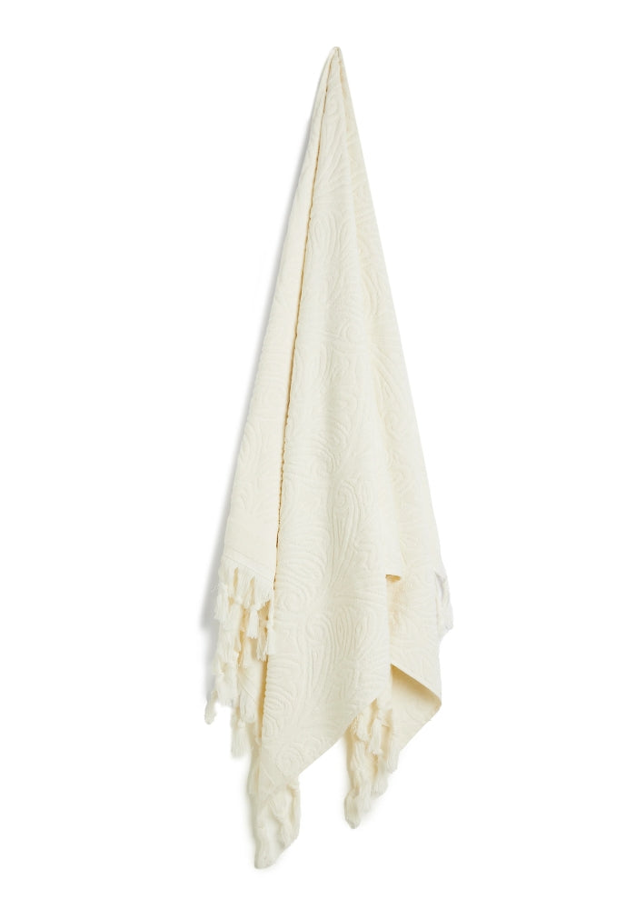 SALTY SHADOWS Cream Cotton Traveller Terry Towel