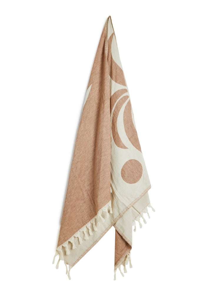 Palm Tree Turkish Towel - Brown