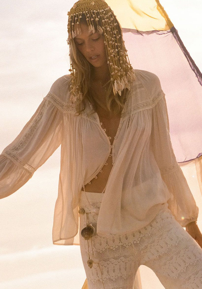 SPELL Teodora Blouse - White Smoke

