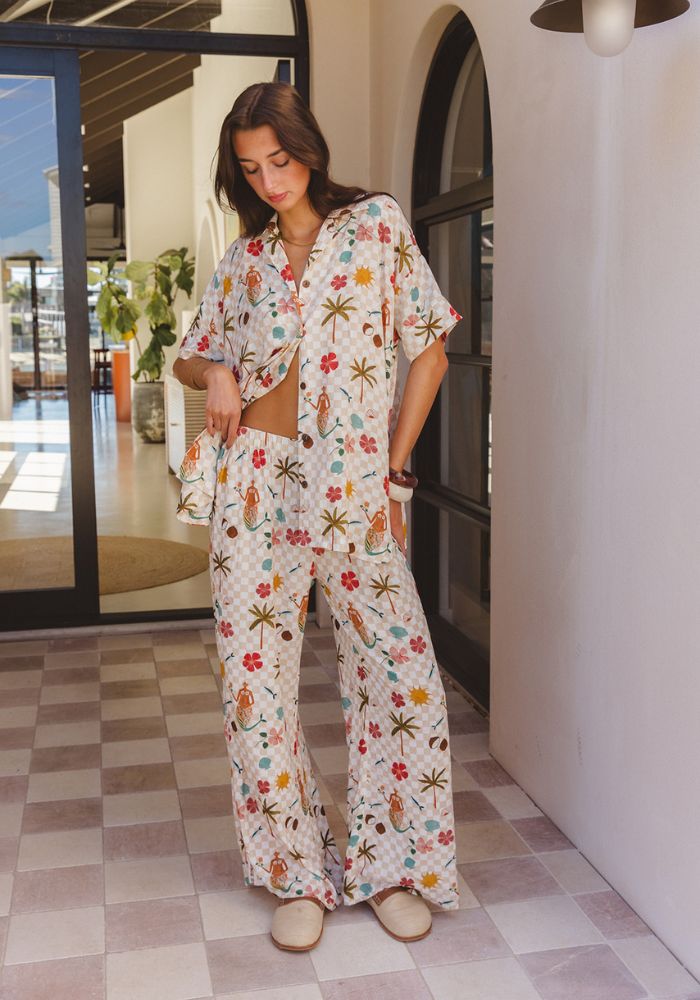 CABO SUMMER STATE OF MIND Summer Club Palazzo Pant