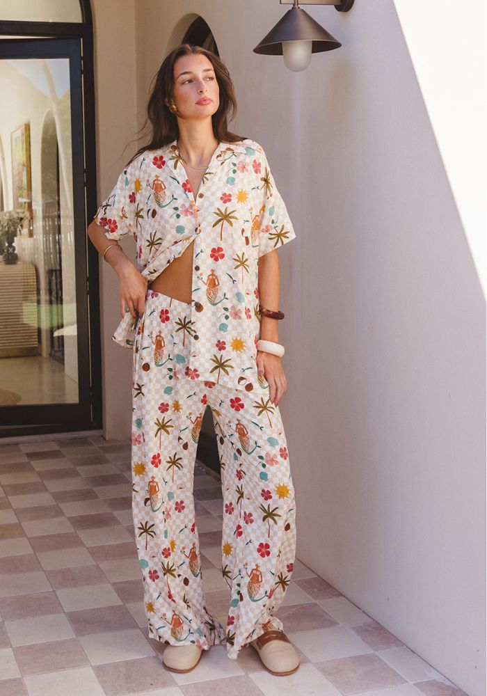 CABO SUMMER STATE OF MIND Summer Club Palazzo Pant