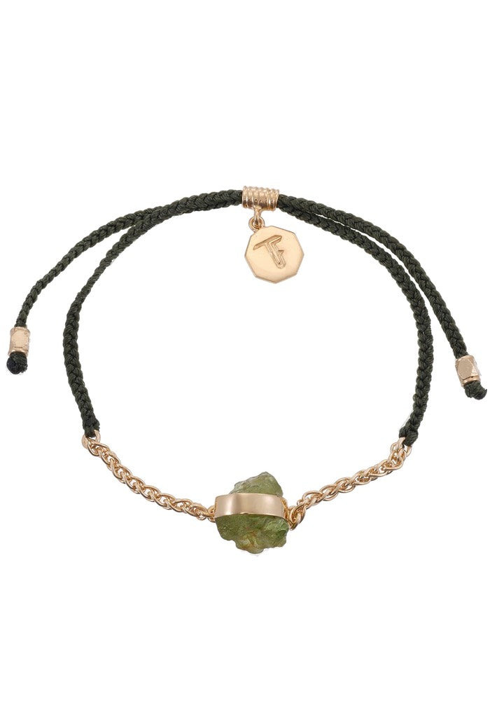 TIGER FRAME Chain & Cord - Olive With Peridot