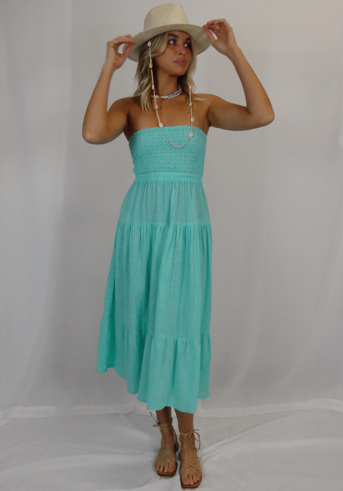 Leilani Cutout Dress - Turquoise