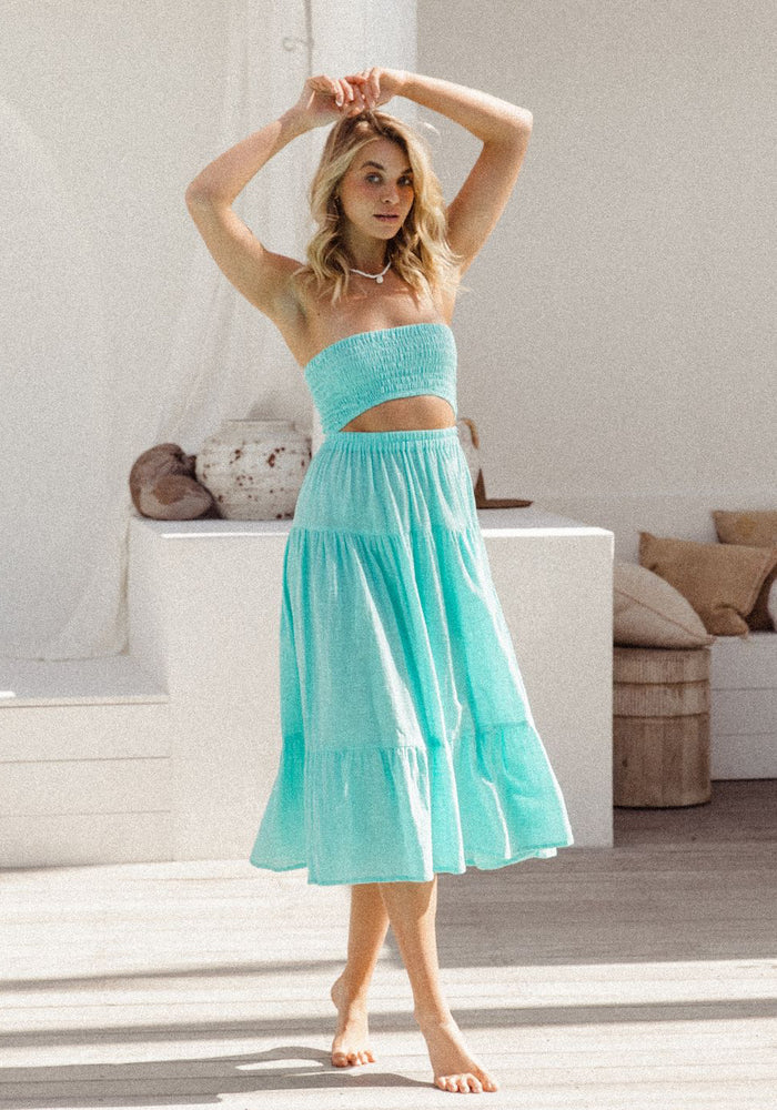 Leilani Cutout Dress - Turquoise