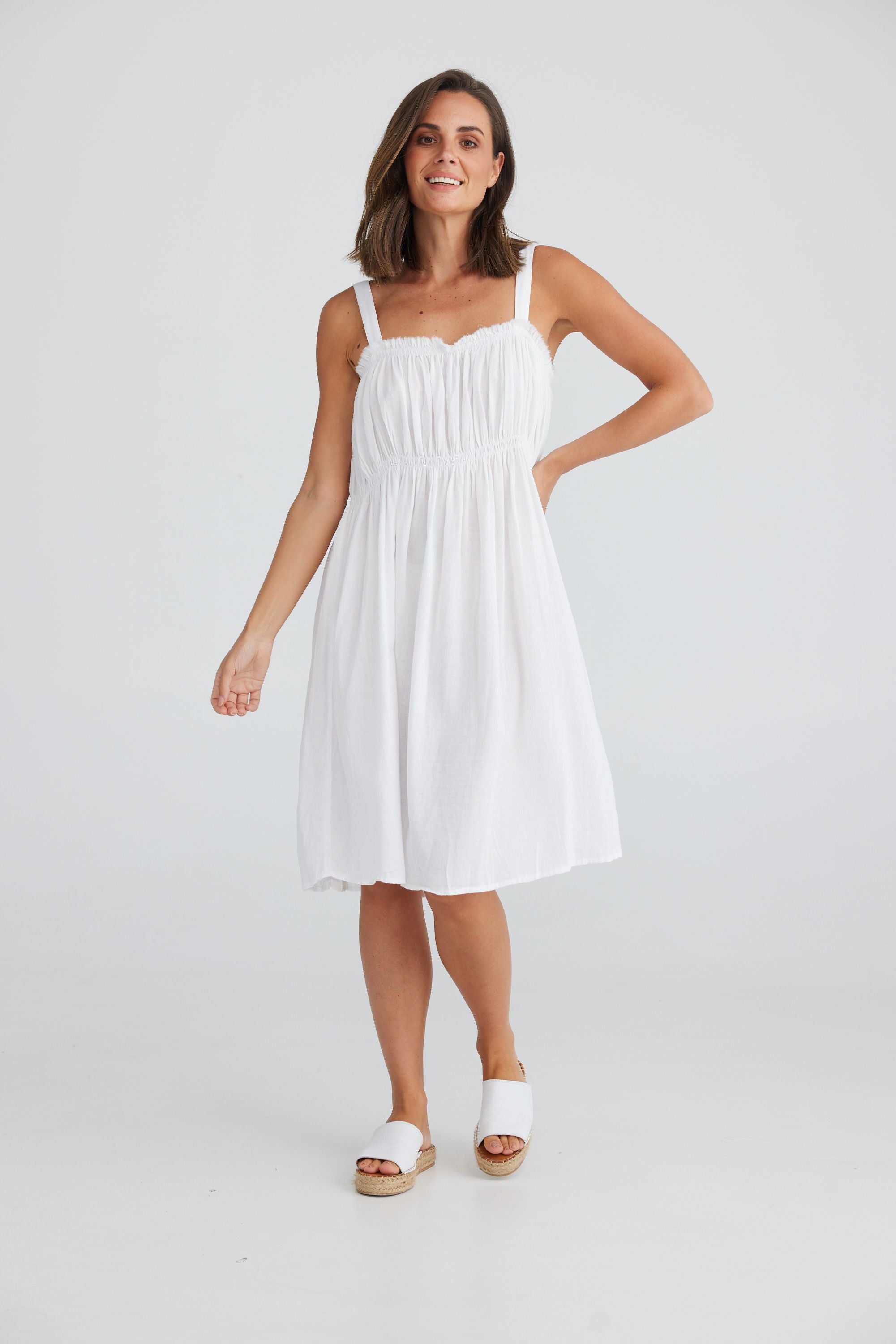 Bask Dress - White