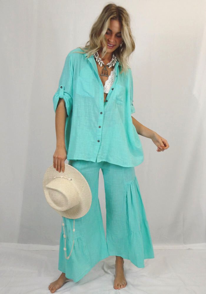 Coral Sea Shirt - Turquoise