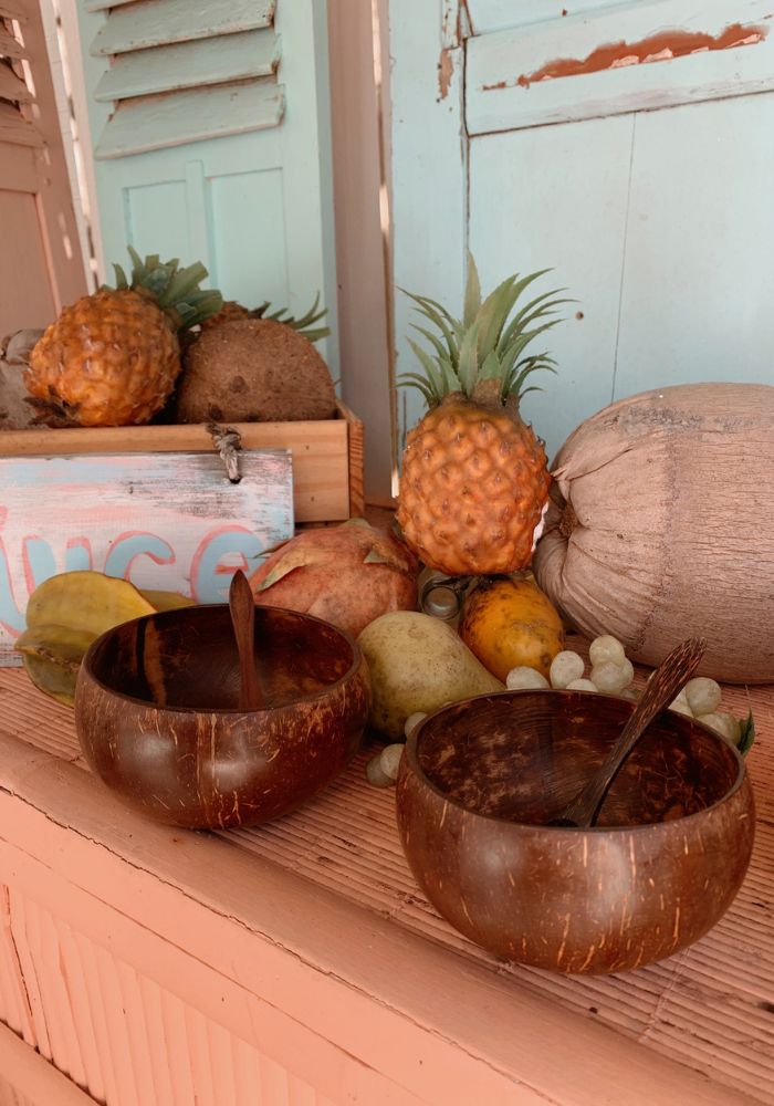 Coconut Bowl with Spoon