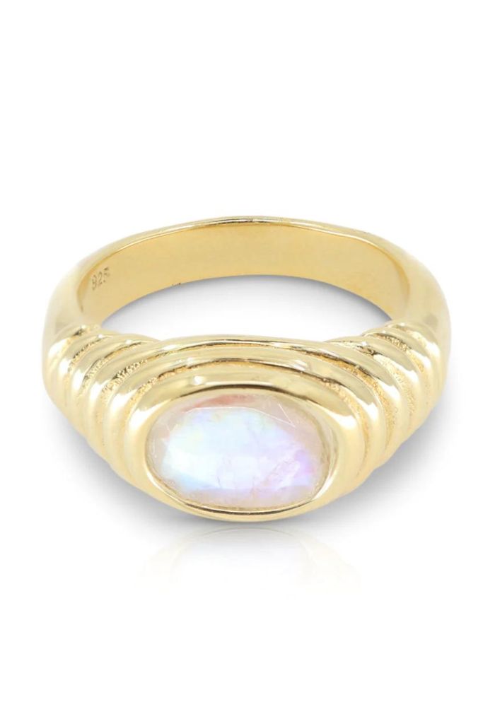 Toni May Iris Moonstone Gold Ring