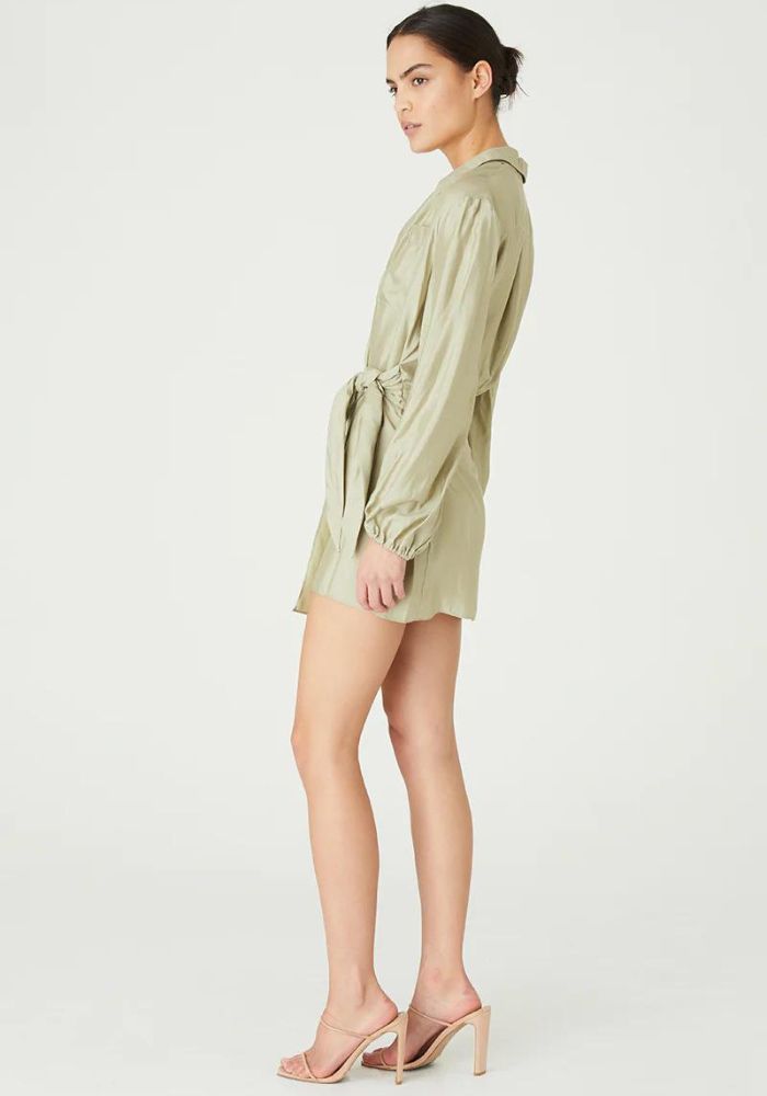 We Are Kindred Darby Tie Front Shirt Dress