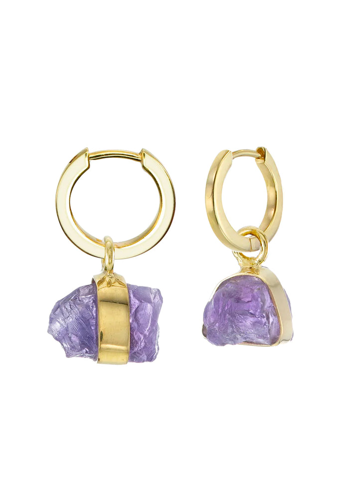 Tiger Frame Gold Mini Rough Gem - Amethyst