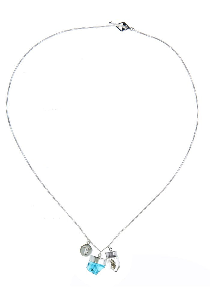 TIGER FRAME JEWELLERY Apatite and Diamond Charm Necklace