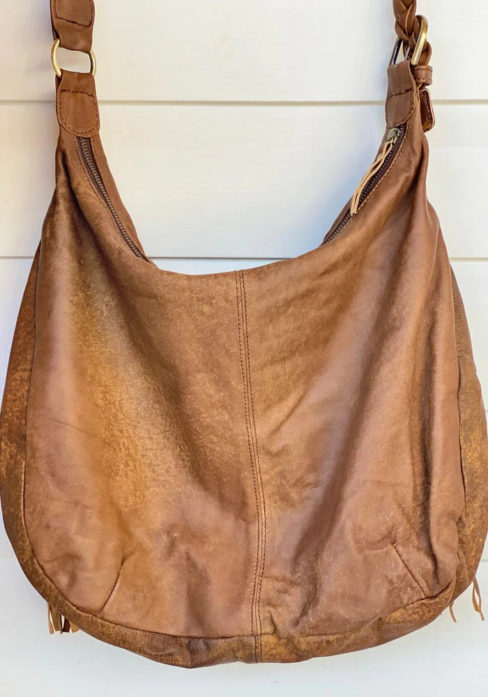Jessie Slouch Bag - Distressed Tan