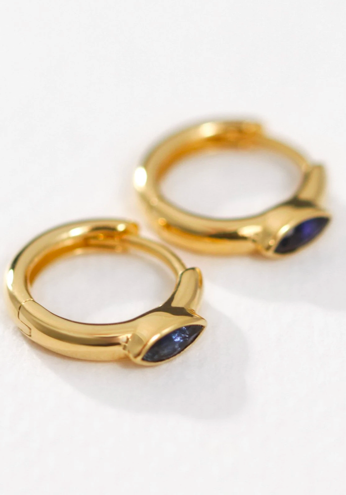 TEMPLE OF THE SUN Chrysalis Sapphire Earrings