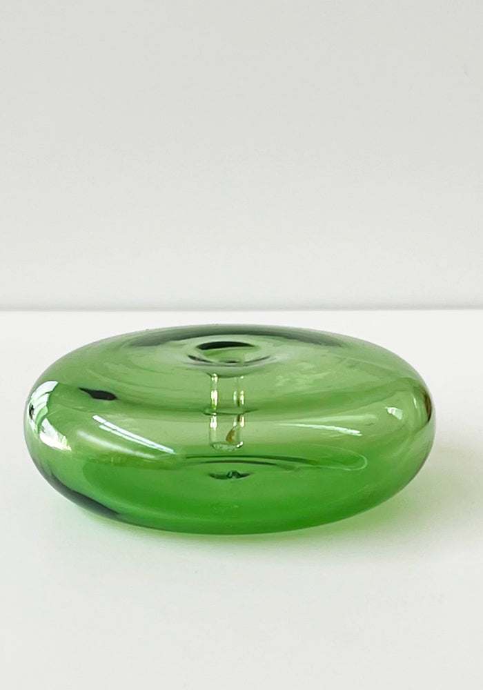 Glass Incense Holder - Green