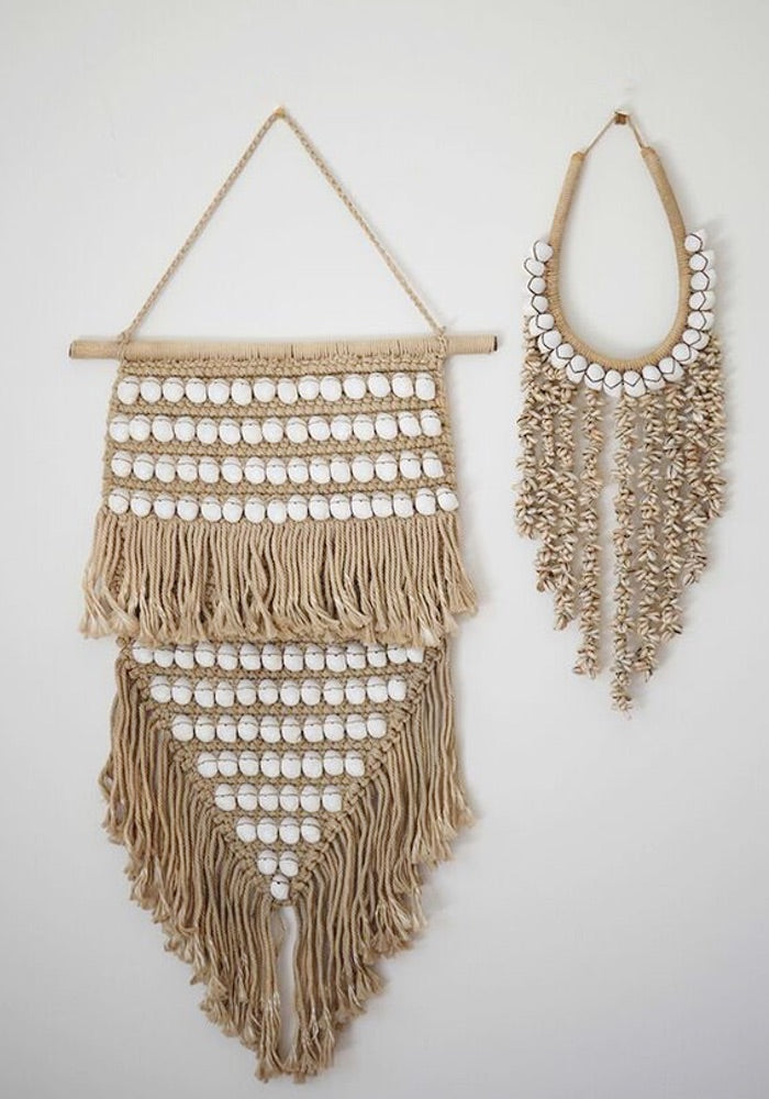 cabo sands wall hanging tan with shell