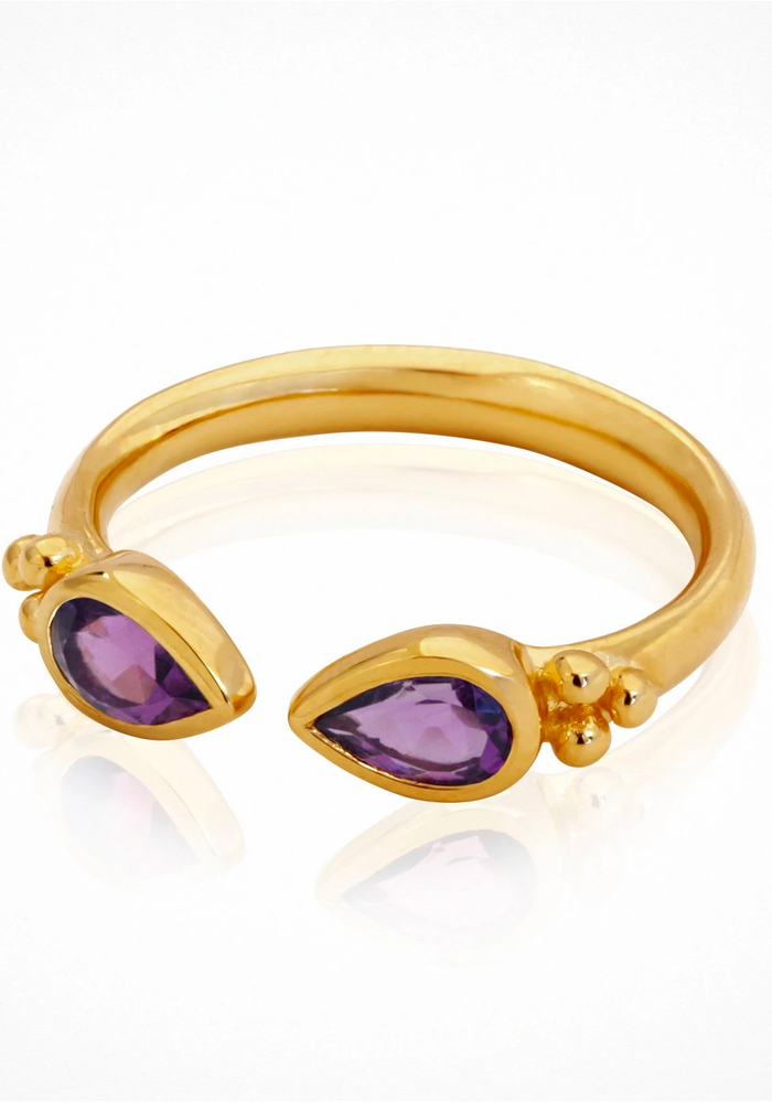 TEMPLE OF THE SUN Sarra Ring - Amethyst