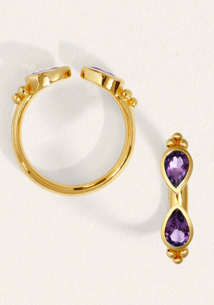 TEMPLE OF THE SUN Sarra Ring - Amethyst