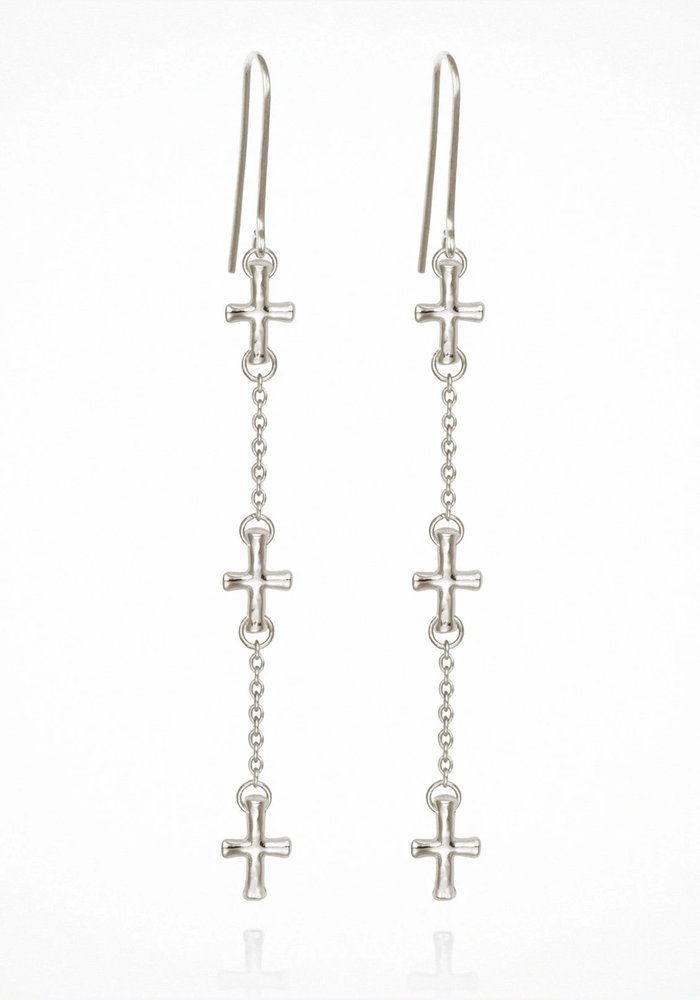 SHOP TEMPLE OF THE SUN Cross Earrings 