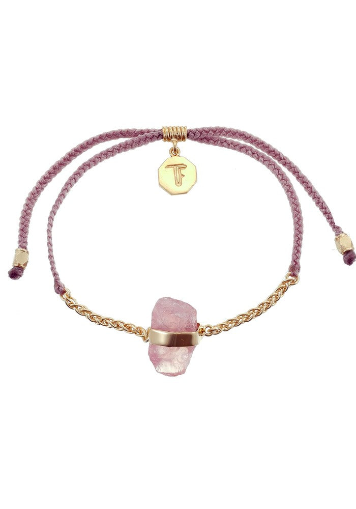 TIGER FRAME Chain & Cord - Dusty Pink with Rose Quartz
