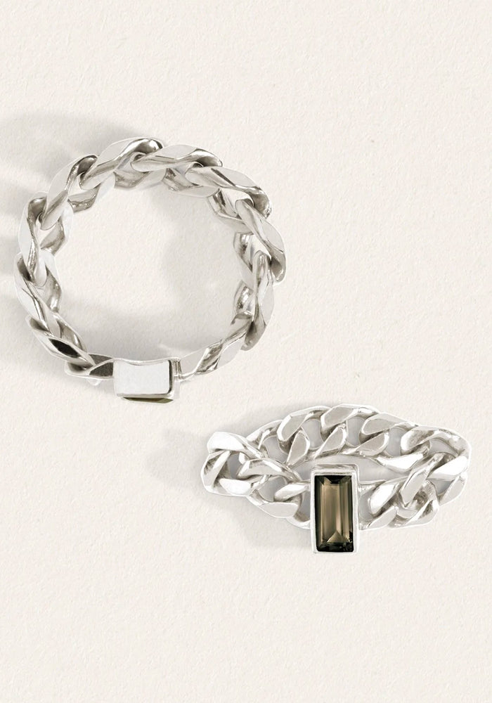 TEMPLE OF THE SUN Tigris Chain Ring silver